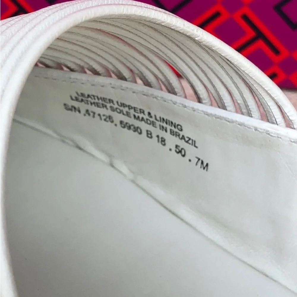 TORY BURCH Sienna flat slide leather mules white size 7 - Picture 12 of 17